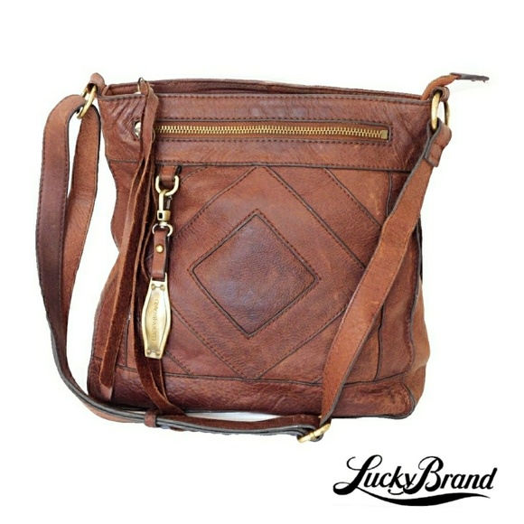 Lucky Brand Handbags - LUCKY BRAND SOFT BROWN LEATHER  CRSSBDY/SHLDR BAG
